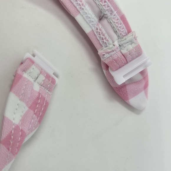 JANIE AND JACK BEGONIA PINK GINGHAM HALTER RUFFLE TWO PIECE BATHING SUIT GIRLS 6 - Picture 5 of 14